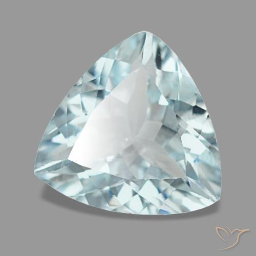1,74 ctw natürlicher blauer Aquamarin, Trillion, VS