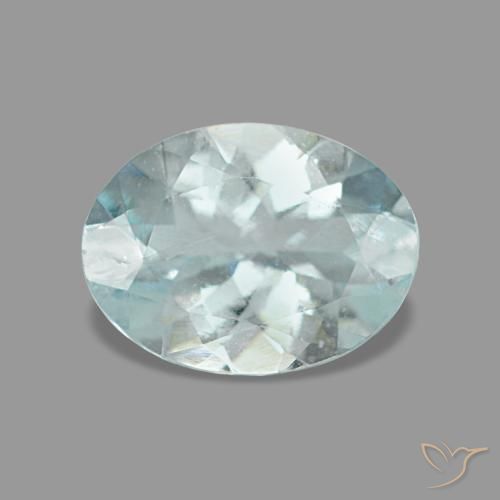 0,97 ctw natürlicher blauer Aquamarin, Oval Schliff, VS