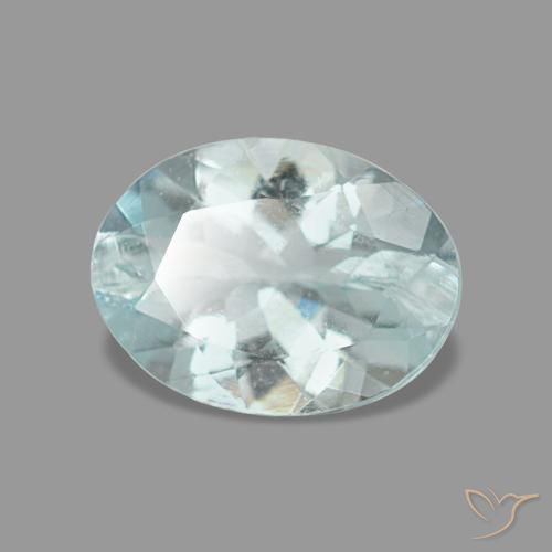 0,97 ctw natürlicher blauer Aquamarin, Oval Schliff, VS
