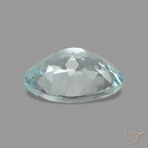0,97 ctw natürlicher blauer Aquamarin, Oval Schliff, VS