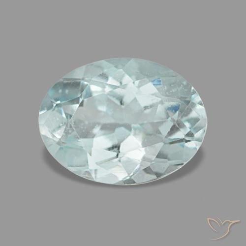 1,13 ctw natürlicher blauer Aquamarin, Oval Schliff, VS