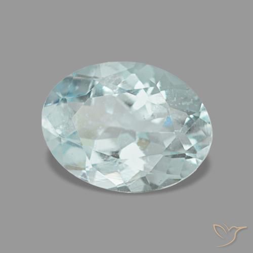 1,13 ctw natürlicher blauer Aquamarin, Oval Schliff, VS