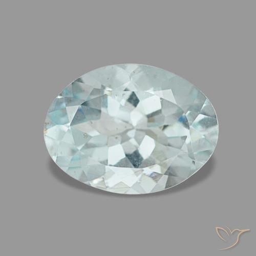 1,05 ctw natürlicher blauer Aquamarin, Oval Schliff, VS