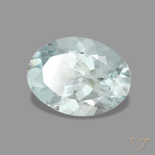 1,05 ctw natürlicher blauer Aquamarin, Oval Schliff, VS