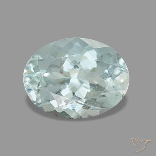 1,17 ctw natürlicher blauer Aquamarin, Oval Schliff, VS