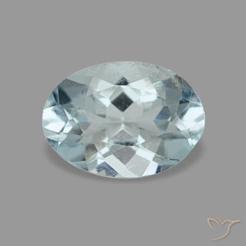 0,65 ctw natürlicher türkiser Aquamarin, Oval Schliff, VVS-VS