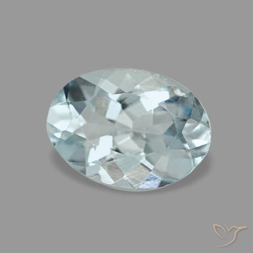 0,65 ctw natürlicher türkiser Aquamarin, Oval Schliff, VVS-VS
