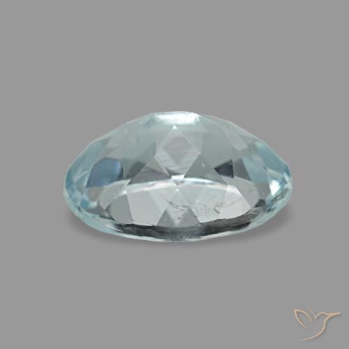 0,65 ctw natürlicher türkiser Aquamarin, Oval Schliff, VVS-VS