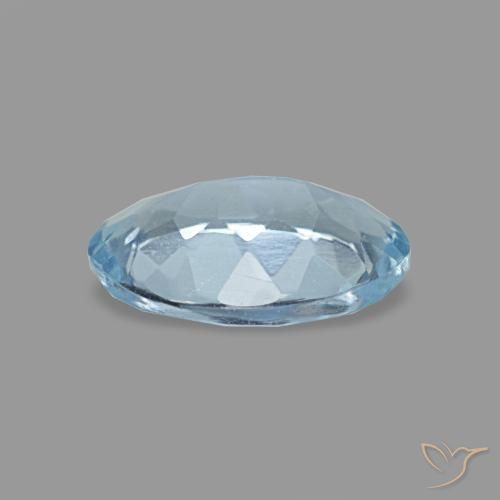 0,62 ctw natürlicher blauer Aquamarin, Oval Schliff, VVS-VS