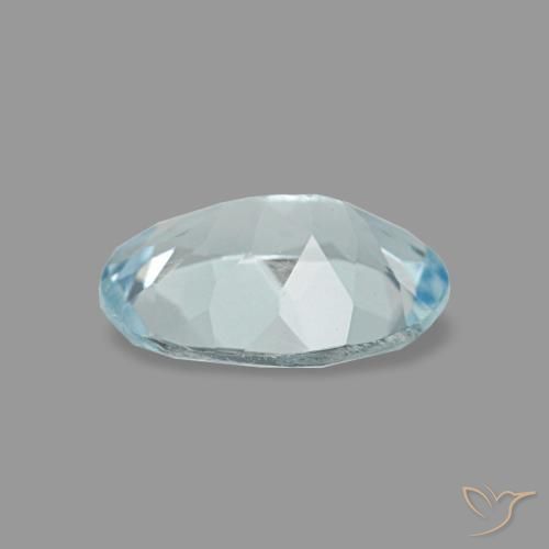 0,55 ctw natürlicher blauer Aquamarin, Oval Schliff, VVS
