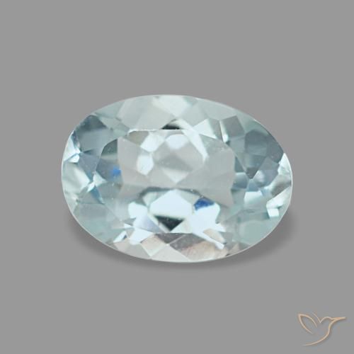 0,61 ctw natürlicher blauer Aquamarin, Oval Schliff, VVS