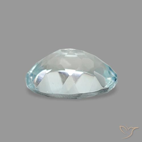 0,61 ctw natürlicher blauer Aquamarin, Oval Schliff, VVS