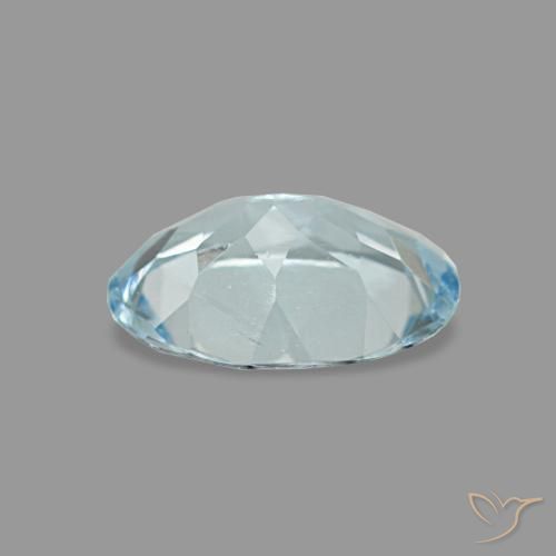 0,60 ctw natürlicher blauer Aquamarin, Oval Schliff, VVS