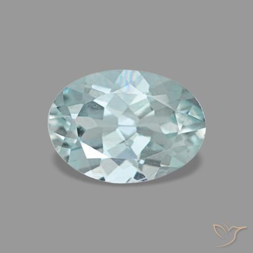 0.66ct Blauer Aquamarin, Oval, VVS