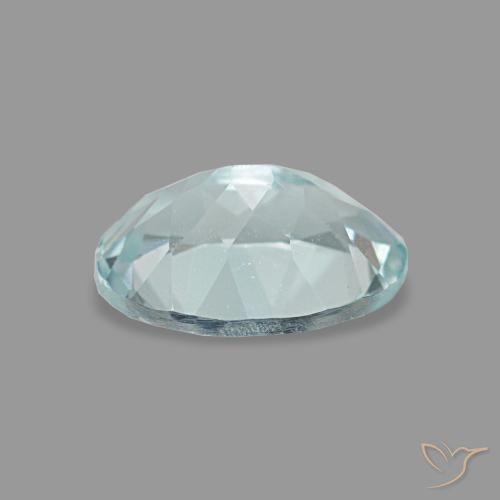 0,66 ctw natürlicher blauer Aquamarin, Oval Schliff, VVS