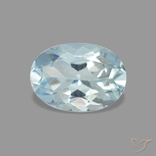 0.69ct Blauer Aquamarin, Oval, VVS