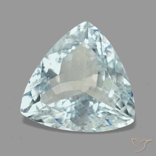 3,21 ctw natürlicher blauer Aquamarin, Trillion, VS