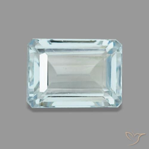 1,65 ctw natürlicher blauer Aquamarin, Smaragdschliff, VS
