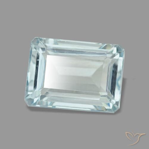 1,65 ctw natürlicher blauer Aquamarin, Smaragdschliff, VS