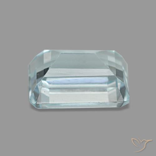 1,65 ctw natürlicher blauer Aquamarin, Smaragdschliff, VS