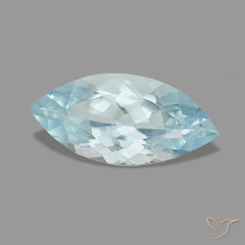 0,92 ctw natürlicher blauer Aquamarin, Marquise, VS