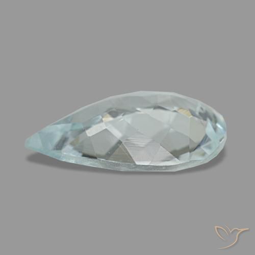 1,74 ctw natürlicher blauer Aquamarin, Birnenform, VS