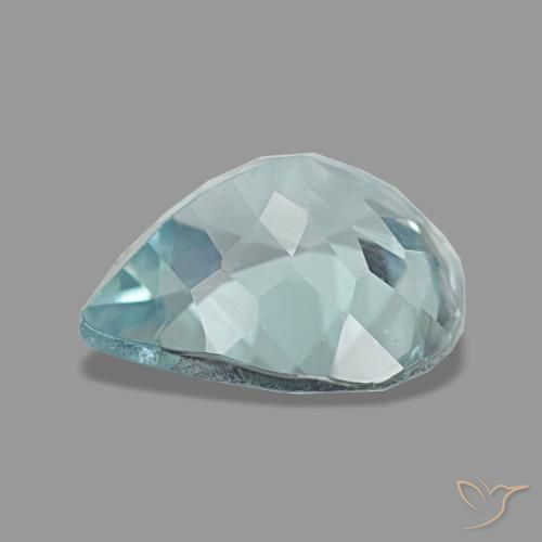 1,92 ctw natürlicher blauer Aquamarin, Birnenform, VS