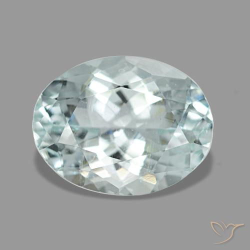 1,78 ctw natürlicher blauer Aquamarin, Oval Schliff, VS