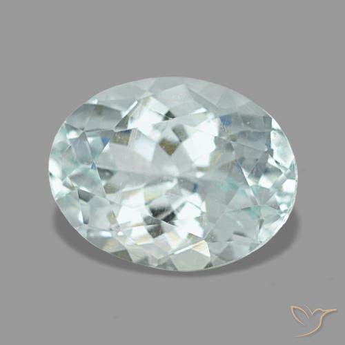 1,78 ctw natürlicher blauer Aquamarin, Oval Schliff, VS