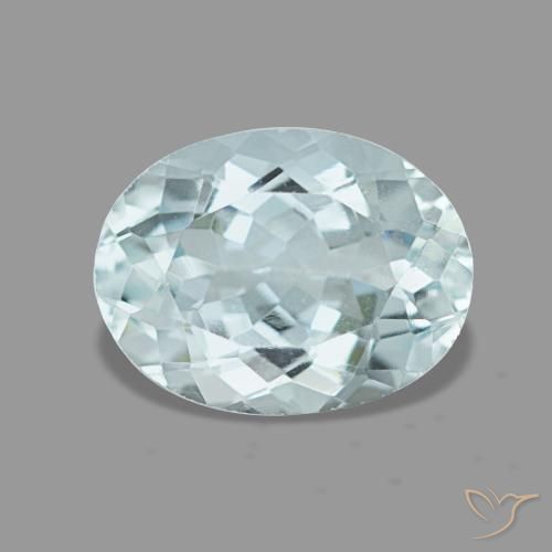 1,36 ctw natürlicher blauer Aquamarin, Oval Schliff, VS