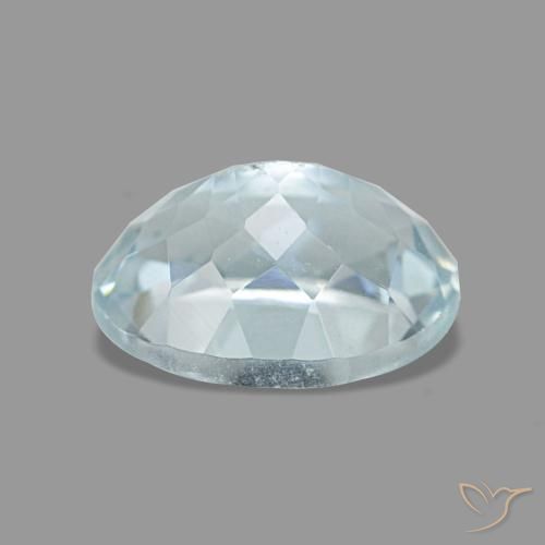 1,36 ctw natürlicher blauer Aquamarin, Oval Schliff, VS