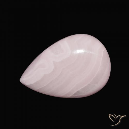 10.51ct Natürlicher rose-rosa Aragonit, Birnenform, Lichtundurchlässig