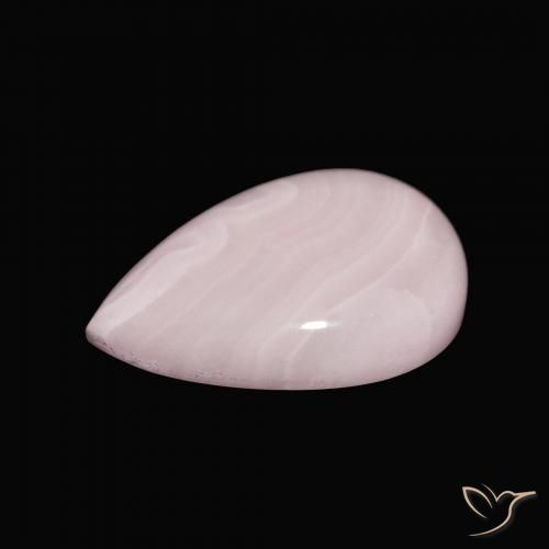 9,17 ctw natürlicher rose-rosa Aragonit, Birnenform, Lichtundurchlässig