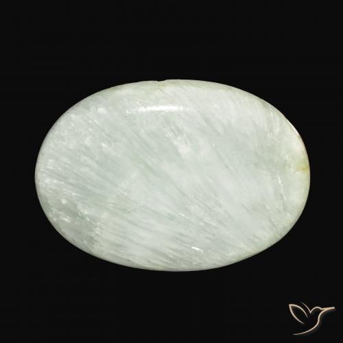 48.07ct Natürlicher hellgrün Aragonit, Oval, Lichtundurchlässig