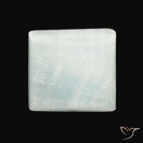13.88ct Natürlicher hellgrün Aragonit, Quadrat, Lichtundurchlässig