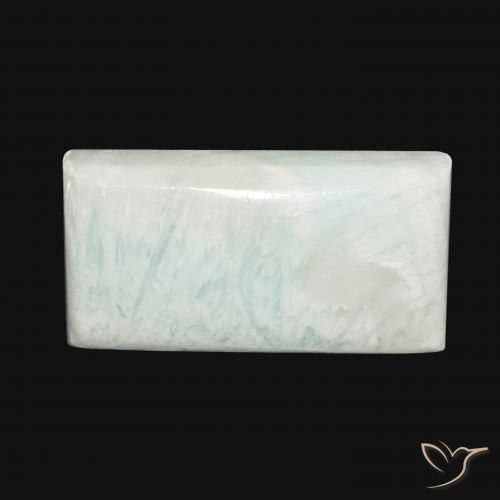 38.98ct Natürlicher grünlich-weiß Aragonit, Baguette, Lichtundurchlässig