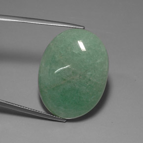37,18 ctw natürlicher grüner Aventurin, Oval Schliff, Lichtundurchlässig