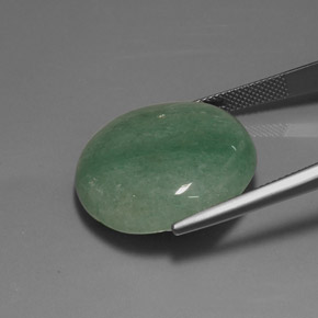 33,76 ctw natürlicher grüner Aventurin, Oval Schliff, Lichtundurchlässig