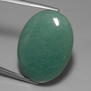 37,75 ctw natürlicher grüner Aventurin, Oval Schliff, Lichtundurchlässig