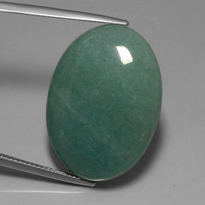 33,85 ctw natürlicher grüner Aventurin, Oval Schliff, Lichtundurchlässig