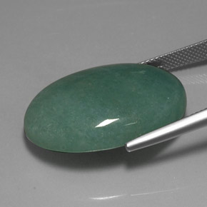 33,85 ctw natürlicher grüner Aventurin, Oval Schliff, Lichtundurchlässig