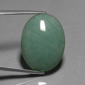 28,80 ctw natürlicher grüner Aventurin, Oval Schliff, Lichtundurchlässig