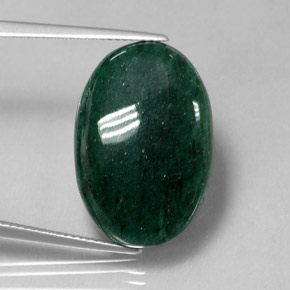 19,10 ctw natürlicher grüner Aventurin, Oval Schliff, Lichtdurchlässig