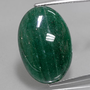 14,64 ctw natürlicher grüner Aventurin, Oval Schliff, Lichtdurchlässig