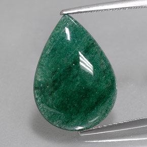 7,95 ctw natürlicher grüner Aventurin, Birnenform, Lichtdurchlässig