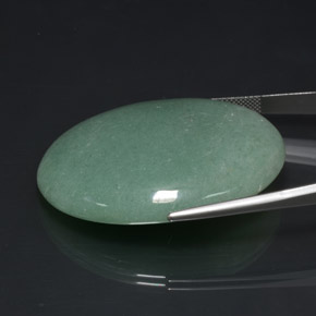 95,09 ctw natürlicher grüner Aventurin, Oval Schliff, Lichtundurchlässig