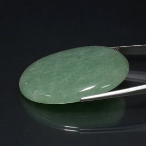 90,47 ctw natürlicher grüner Aventurin, Oval Schliff, Lichtundurchlässig