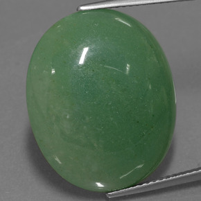 22,77 ctw natürlicher grüner Aventurin, Oval Schliff, Lichtdurchlässig