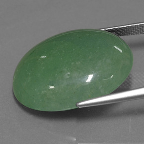 22,77 ctw natürlicher grüner Aventurin, Oval Schliff, Lichtdurchlässig