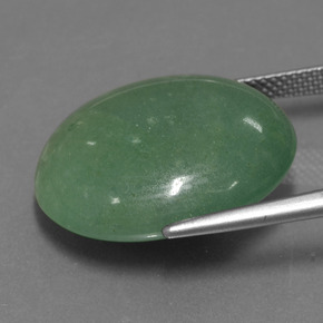 25,47 ctw natürlicher grüner Aventurin, Oval Schliff, Lichtdurchlässig